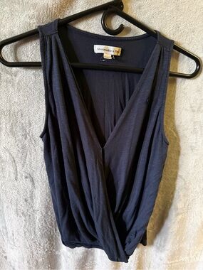 Abercrombie & Fitch Navy Draped Wrap V-Neck Sleeveless Cami